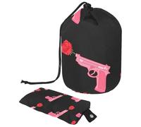 Eslifey Bolsas de cosméticos de viaje, bolsa de maquillaje de barril, multifuncionales, bolsas de cubo de aseo redondo, organizador de bolsillo de almacenamiento, diseño de planetas espaciales,