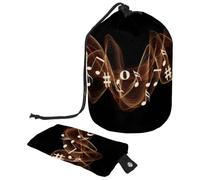 Eslifey Bolsas de cosméticos de viaje, bolsa de maquillaje de barril, multifuncionales, bolsas de cubo de aseo redondo, organizador de bolsillo, misterioso unicornio morado galaxia, Multicolor 8,