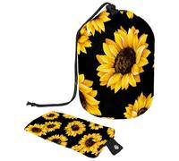 Eslifey Bolsas de cosméticos de viaje, bolsa de maquillaje de barril, multifuncionales, bolsas de cubo de aseo redondo, organizador de bolsillo, misterioso unicornio morado galaxia, Multicolor 3,