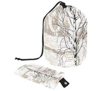 Eslifey Bolsas de cosméticos de viaje, bolsa de maquillaje de barril, multifuncionales, bolsas de cubo de aseo redondo, bolsillo organizador de almacenamiento, bonita flor y hoja naranja, Multicolor
