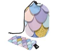 Eslifey Bolsas de cosméticos de viaje, bolsa de maquillaje de barril, multifuncionales, bolsas de cubo de aseo redondo, bolsillo organizador de almacenamiento, mundo de dinosaurios de la selva verde,