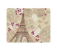 Eslifey Eiffel Tour - Alfombrilla de mouse rectangular con base de goma antideslizante, protector de escritorio para jugadores, oficina y hogar, 11 x 9 pulgadas