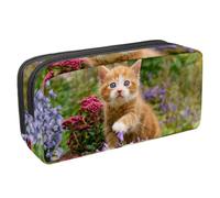 Eslifey Estuche para lápices, animales marinos felices, peces, delfín, medusas, cangrejo, coral, gran capacidad, bolsa para lápices, Multicolor 4, 2.3x8.2x3.9in/6x21x10cm, Estuche de belleza