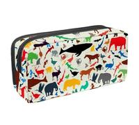 Eslifey Estuche para lápices, bonito diseño de dinosaurios, gran capacidad, bolsa para bolígrafos de papelería, Multicolor 6, 2.3x8.2x3.9in/6x21x10cm, Estuche de belleza