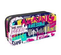 Eslifey Estuche para lápices, bonito diseño de pájaros pavo real, cola verde, gran capacidad, bolsa para bolígrafos de papelería, Multicolor 10, 2.3x8.2x3.9in/6x21x10cm, Estuche de belleza