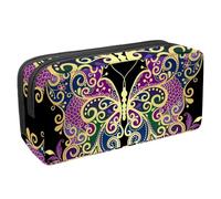 Eslifey Estuche para lápices, calaveras humanas, huesos y gatos, gran capacidad, bolsa para bolígrafos de papelería, Multicolor 6, 2.3x8.2x3.9in/6x21x10cm, Estuche de belleza