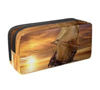 Eslifey Estuche para lápices, diseño de cono de pino de gran capacidad, bolsa para bolígrafos de papelería, Multicolor 5, 2.3x8.2x3.9in/6x21x10cm, Estuche de belleza