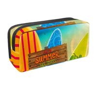 Eslifey Estuche para lápices, diseño de cono de pino de gran capacidad, bolsa para bolígrafos de papelería, Multicolor 2, 2.3x8.2x3.9in/6x21x10cm, Estuche de belleza