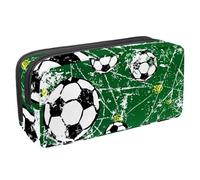 Eslifey Estuche para lápices, diseño de dinosaurios de invierno verde y naranja, gran capacidad, bolsa para bolígrafos de papelería, Multicolor 2, 2.3x8.2x3.9in/6x21x10cm, Estuche de belleza