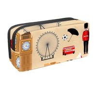 Eslifey Estuche para lápices, diseño de feliz cumpleaños en francés Joyeux Anniversaire, color rosa, gran capacidad, bolsa para lápices, Multicolor 8, 2.3x8.2x3.9in/6x21x10cm, Estuche de belleza