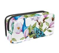 Eslifey Estuche para lápices, diseño de flores de pavo real, gran capacidad, bolsa para bolígrafos de papelería, Multicolor 7, 2.3x8.2x3.9in/6x21x10cm, Estuche de belleza