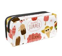 Eslifey Estuche para lápices, diseño de huesos de dinosaurios, gran capacidad, bolsa para bolígrafos de papelería, Multicolor 10, 2.3x8.2x3.9in/6x21x10cm, Estuche de belleza