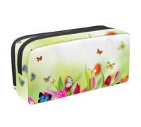 Eslifey Estuche para lápices, diseño de palabras artísticas italianas de gran capacidad, Multicolor 10, 2.3x8.2x3.9in/6x21x10cm, Estuche de belleza