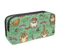 Eslifey Estuche para lápices, diseño de perro japonés Shiba Inu con flores de gran capacidad, Multicolor 5, 2.3x8.2x3.9in/6x21x10cm, Estuche de belleza