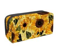 Eslifey Estuche para lápices, diseño de plumas de pavo real dorado, gran capacidad, bolsa para bolígrafos de papelería, Multicolor 10, 2.3x8.2x3.9in/6x21x10cm, Estuche de belleza