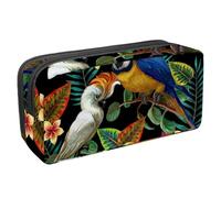 Eslifey Estuche para lápices, diseño de vector de acuarela con flores, rosas y cactus, patrón tropical brillante, gran capacidad, bolsa para lápices de papelería, Multicolor 9,