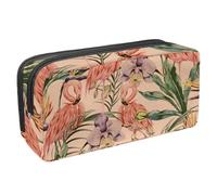 Eslifey Estuche para lápices, diseño de vector de acuarela con flores, rosas y cactus, patrón tropical brillante, gran capacidad, bolsa para lápices de papelería, Multicolor 8,