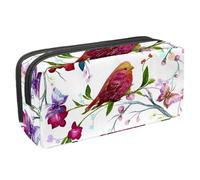 Eslifey Estuche para lápices, diseño de vector de acuarela con flores, rosas y cactus, patrón tropical brillante, gran capacidad, bolsa para lápices de papelería, Multicolor 3,