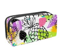 Eslifey Estuche para lápices, diseño de vector de acuarela con flores, rosas y cactus, patrón tropical brillante, gran capacidad, bolsa para lápices de papelería, Multicolor 6,