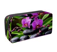 Eslifey Estuche para lápices, estuche de bambú de gran capacidad Zen Stones, bolsa para bolígrafos de papelería, Multicolor 5, 2.3x8.2x3.9in/6x21x10cm, Estuche de belleza