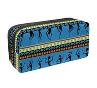 Eslifey Estuche para lápices, estuche étnico azteca de la India americana de gran capacidad para lápices de papelería, Multicolor 3, 2.3x8.2x3.9in/6x21x10cm, Estuche de belleza