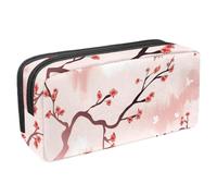 Eslifey Estuche para lápices, estuche japonés tradicional azul real con patrón geométrico de botones de gran capacidad, bolsa para lápices de papelería, Multicolor 4, 2.3x8.2x3.9in/6x21x10cm, Estuche