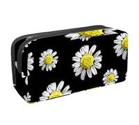 Eslifey Estuche para lápices, flores de manzanilla, gran capacidad, bolsa para lápices de papelería, Multicolor 1, 2.3x8.2x3.9in/6x21x10cm, Estuche de belleza