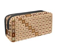Eslifey Estuche para lápices, mesas de multiplicación, gran capacidad, bolsa para lápices de papelería, Multicolor 1, 2.3x8.2x3.9in/6x21x10cm, Estuche de belleza