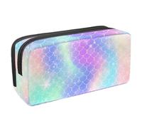 Eslifey Estuche para lápices, piedra natural, mármol, vidrio, terrazo, patrón de suelo de gran capacidad, estuche para lápices de papelería, Multicolor 2, 2.3x8.2x3.9in/6x21x10cm, Estuche de belleza