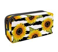 Eslifey Estuche para lápices, sombrero de Navidad con diseño de bastón de caramelo y corazón, gran capacidad, bolsa para lápices de papelería, Multicolor 7, 2.3x8.2x3.9in/6x21x10cm, Estuche de belleza