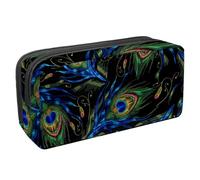 Eslifey Estuche para lápices, sombrero de Navidad con diseño de bastón de caramelo y corazón, gran capacidad, bolsa para lápices de papelería, Multicolor 5, 2.3x8.2x3.9in/6x21x10cm, Estuche de belleza