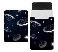 Eslifey Funda delgada de piel para portátil de 13 pulgadas con cierre magnético, Saturn Planets in Outer Space Microfibra