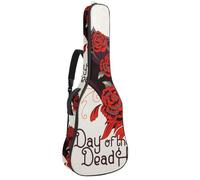Eslifey Funda para guitarra acústica Day of The Dead Horse con correa de hombro ajustable, funda para guitarra de 40 41 42 pulgadas, color 1, 42.9x16.9x4.7 in