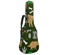 Eslifey Funda para guitarra acústica, diseño de calavera tribal india, correa ajustable para el hombro, funda para guitarra de 40, 41, 42 pulgadas, Multicolor 7, 42.9x16.9x4.7 in, Organizador de
