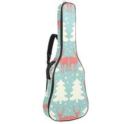 Eslifey Funda para guitarra acústica, diseño de mariposas o polillas, diseño de arte y espiritualidad, correa de hombro ajustable, funda para guitarra de 40, 41, 42 pulgadas, color 2, 42.9x16.9x4.7 in