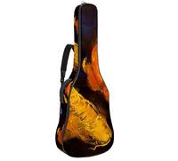 Eslifey Funda para guitarra acústica, diseño de mariposas o polillas, diseño de arte y espiritualidad, correa de hombro ajustable, funda para guitarra de 40, 41, 42 pulgadas, color 8, 42.9x16.9x4.7 in