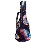 Eslifey Funda para guitarra acústica Galaxy Dogs and Donuts con correa ajustable para el hombro, funda para guitarra de 40, 41, 42 pulgadas, multicolor, 42.9x16.9x4.7 in, Organizador de bolsas