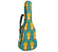 Eslifey Funda para guitarra acústica, leyendas de mitos chinos, dragón, rojo, azul marino, correa ajustable para el hombro, funda para guitarra, funda para concierto de 40, 41, 42 pulgadas, Multicolor