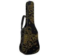 Eslifey Funda para guitarra acústica, leyendas de mitos chinos, dragón, rojo, azul marino, correa ajustable para el hombro, funda para guitarra, funda para concierto de 40, 41, 42 pulgadas, Multicolor