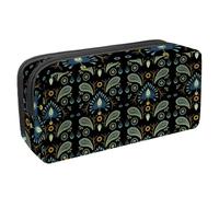 Eslifey Kendo Japan Navy - Estuche para lápices de gran capacidad, estuche para bolígrafos de papelería, Multicolor 3, 2.3x8.2x3.9in/6x21x10cm, Estuche de belleza