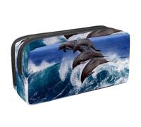 Eslifey Kendo Japan Navy - Estuche para lápices de gran capacidad, estuche para bolígrafos de papelería, Multicolor 5, 2.3x8.2x3.9in/6x21x10cm, Estuche de belleza