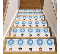 Eslifey Math Multiplication Circle To Ten Stair Steps for Wooden Steps, paquete de 15 unidades, 76.2 x 20.3 cm, antideslizantes, para interiores, para perros, niños, ancianos, con adhesivo