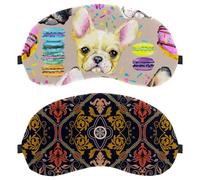 Eslifey Paquete de 2 antifaz para dormir, estilo indio vintage, bohemio, antifaz para dormir, cubierta de sombra de ojos para hombres y mujeres, viaje en avión