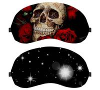 Eslifey Paquete de 2 antifaz para dormir, máscara de dormir con estrellas brillantes, cubierta de sombra de ojos para hombres y mujeres, viaje en avión