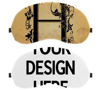 Eslifey Paquete de 2 antifaz para dormir, póster personalizado Your Design HERE antifaz para dormir, cubierta de sombra de ojos para hombres y mujeres, avión de viaje