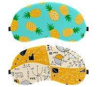 Eslifey Paquete de 2 antifaz para dormir, tablero científico de fenómeno de ecuación física con venda para los ojos matemáticos, máscara de dormir, cubierta de sombra de ojos para hombres y mujeres