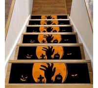 Eslifey Peldaños de escalera de Halloween Is Coming para peldaños de madera, paquete de 15 unidades, 30 x 8 pulgadas, antideslizantes, para interiores, para perros, niños, ancianos, con adhesivo