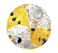 Eslifey Physical Equation Phenomenon Science Board con matemáticas, alfombra redonda de pelo largo, suave, peluda, moderna, para sala de estar, dormitorio, 60 cm