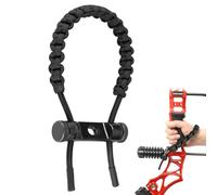 Eslinga de Arco de Muñeca de Tiro con Arco, 23 x 7.5 x 2.5 cm Correa de Cuerda de Muñeca Compuesta Ajustable Accesorio de Caza al Blanco Equipo de Tiro con Arco para Arco Recurvo Arco Compuesto(Negro)