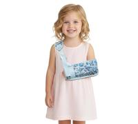 Eslinga de brazo infantil - Estabilizador de apoyo para lesiones de muñeca/codo/hombro, ajuste sin costuras para manos izquierda y derecha (gris, S)